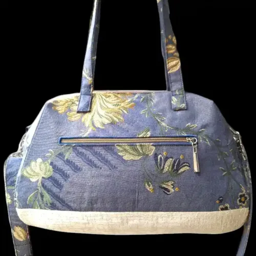 borsa jacquard parte posteriore con zip